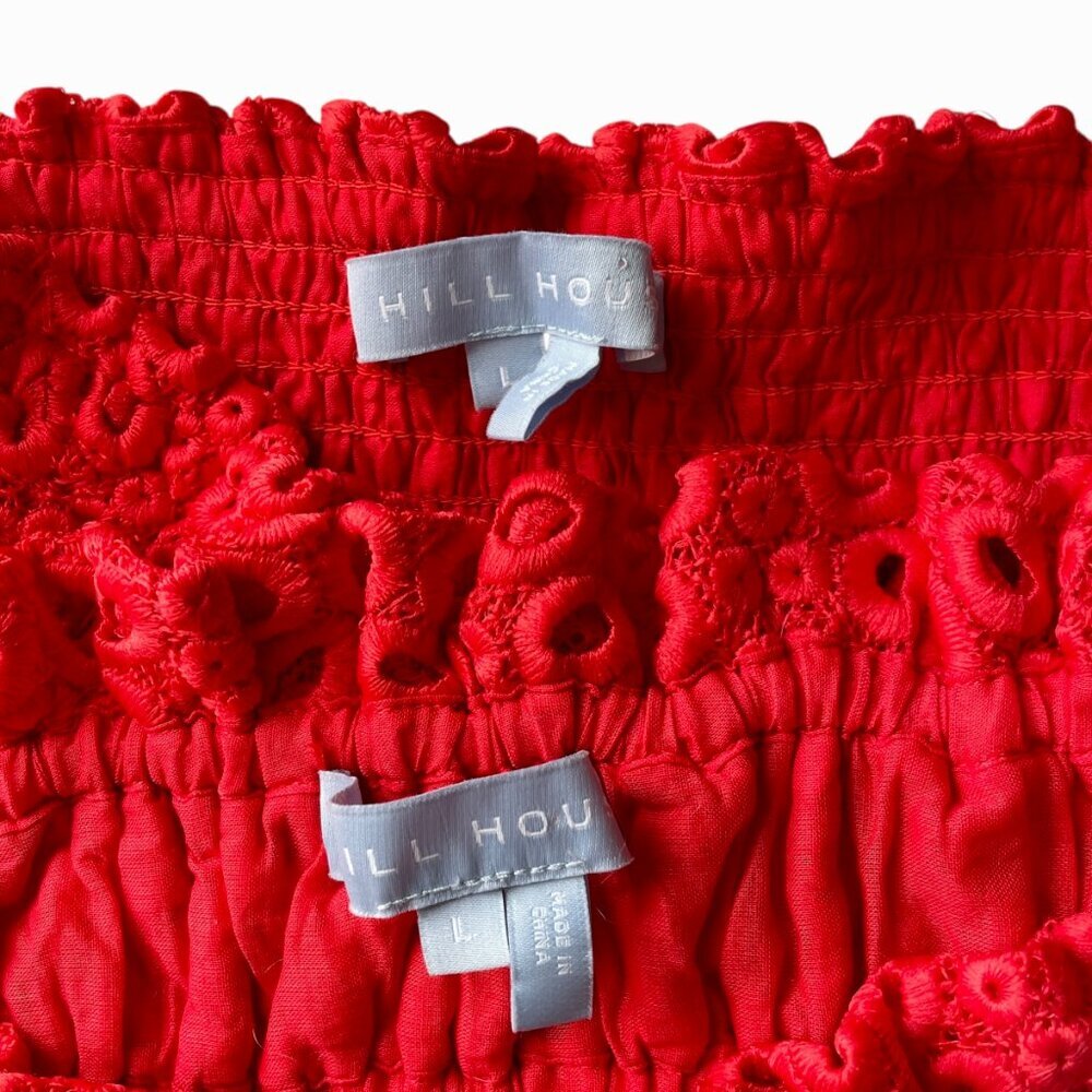 Hill House Red Eyelet Skirt Set - Two-Piece Tube Top & Maxi Skirt - Picture 6 of 8